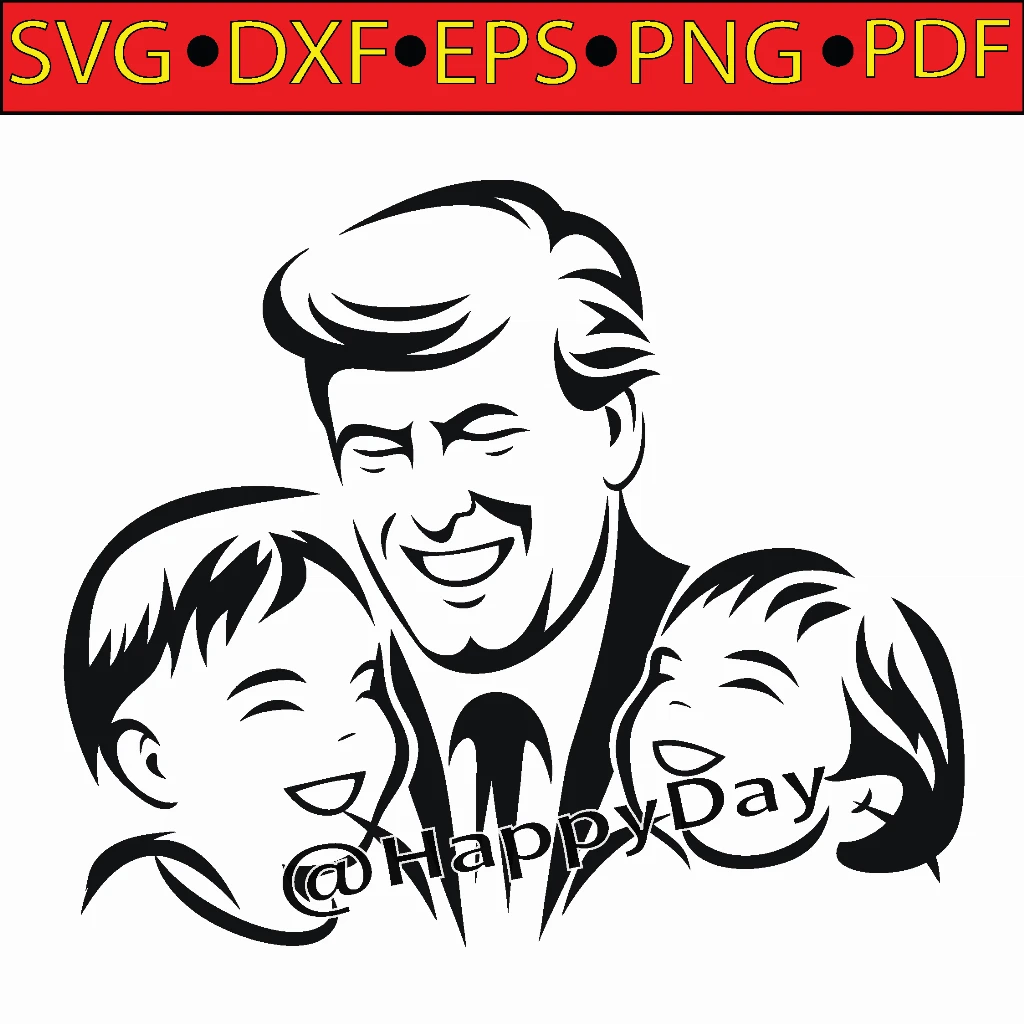 {❤️‍🔥 дональд трамп забота любовь дети svg,dxf,eps,png,pdf файл・Бесплатный  3D для 3D-печать・Cults}